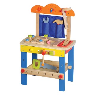 Wooden Workbench - Blue